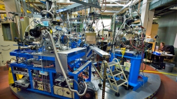 The photo above shows one of the beam lines at Berkeley Lab's Advanced Light Source, a national user facility available for use by scientists and researchers from the federal government, academia and the private sector. | Photo courtesy of Roy Kaltschmidt, Berkeley Lab. The photo above shows one of the beam lines at Berkeley Lab's Advanced Light Source, a national user facility available for use by scientists and researchers from the federal government, academia and the private sector. | Photo courtesy of Roy Kaltschmidt, Berkeley Lab.