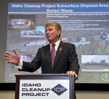 Idaho Governor C.L. âButchâ Otter discusses the importance of completing the cleanup mission at the Idaho site. Idaho Governor C.L. âButchâ Otter discusses the importance of completing the cleanup mission at the Idaho site.