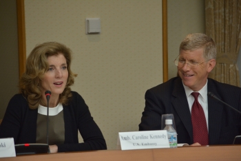 Deputy Energy Secretary Daniel Poneman, right, and U.S. Ambassador to Japan Caroline Kennedy participate in last month's U.S.-Japan Bilateral Commission on Civil Nuclear Cooperation. | Photo courtesy of the State Department. Deputy Energy Secretary Daniel Poneman, right, and U.S. Ambassador to Japan Caroline Kennedy participate in last month's U.S.-Japan Bilateral Commission on Civil Nuclear Cooperation. | Photo courtesy of the State Department.
