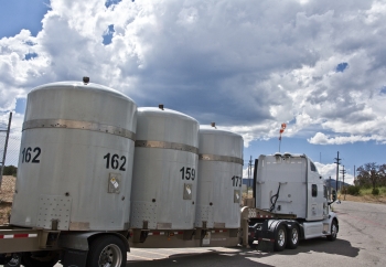 Los Alamos National Laboratory has set another record for shipments of transuranic waste in a single fiscal year. Here, the Labâs 172nd shipment leaves the Lab on Aug. 2, headed for the Waste Isolation Pilot Plant. Los Alamos National Laboratory has set another record for shipments of transuranic waste in a single fiscal year. Here, the Labâs 172nd shipment leaves the Lab on Aug. 2, headed for the Waste Isolation Pilot Plant.