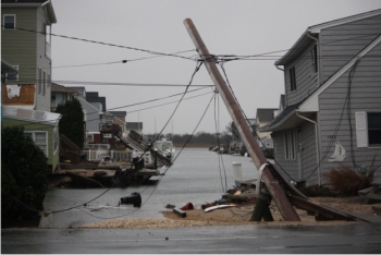 Damaged power lines in New Jersey after Hurricane Sandy Damaged power lines in New Jersey after Hurricane Sandy