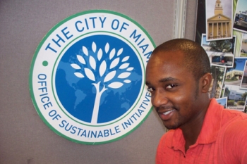Ajani Stewart was close to losing his job as environmental coordinator for the city of Miami before a change to the city's EECBG allowed Stewart to retain his position. | Photo courtesy of Ajani Stewart Ajani Stewart was close to losing his job as environmental coordinator for the city of Miami before a change to the city's EECBG allowed Stewart to retain his position. | Photo courtesy of Ajani Stewart