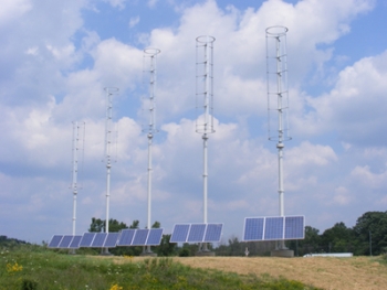 Genoa Township, Mich., installed five wind/solar hybrid units that will supply up to 20 percent of the township hallâs electrical needs. | Photo Courtesy of Genoa Township Genoa Township, Mich., installed five wind/solar hybrid units that will supply up to 20 percent of the township hallâs electrical needs. | Photo Courtesy of Genoa Township