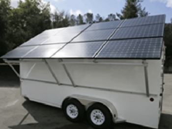 Solar generators like this one will provide electricity to Houston residents after hurricanes and other emergencies. | Photo Courtesy of City of Houston Solar generators like this one will provide electricity to Houston residents after hurricanes and other emergencies. | Photo Courtesy of City of Houston