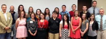 Portsmouth Gaseous Diffusion Plant Site Lead Joel Bradburne, far left, stands with faculty, staff, and students of Eastern High School during an ASER Summary Project recognition ceremony. Portsmouth Gaseous Diffusion Plant Site Lead Joel Bradburne, far left, stands with faculty, staff, and students of Eastern High School during an ASER Summary Project recognition ceremony.