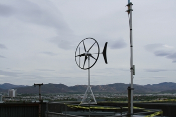 Located in one of Reno's natural wind tunnels, City Hall proved to be the perfect location for one of the city's nine new wind turbines. | Photo courtesy of the City of Reno Located in one of Reno's natural wind tunnels, City Hall proved to be the perfect location for one of the city's nine new wind turbines. | Photo courtesy of the City of Reno