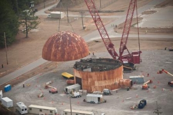 This photo shows the Savannah River Siteâs Heavy Water Components Test Reactor during decommissioning. This photo shows the Savannah River Siteâs Heavy Water Components Test Reactor during decommissioning.