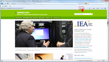 STEP 1: In Internet Explorer enter the URL http://energy.gov/iea/. Once the IEA site loads, click on the Home (Alt + M) drop-down list (highlighted with the red arrow and box). STEP 1: In Internet Explorer enter the URL http://energy.gov/iea/. Once the IEA site loads, click on the Home (Alt + M) drop-down list (highlighted with the red arrow and box).
