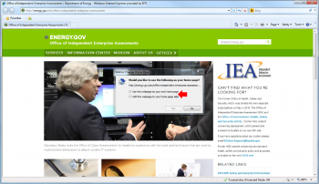 STEP 3: You may choose to add the IEA landing page as: Option 1, Use this webpage as your only home page or Option 2, Add this webpage to your home page tabs. Choose your selection and then click Yes to complete the setup. STEP 3: You may choose to add the IEA landing page as: Option 1, Use this webpage as your only home page or Option 2, Add this webpage to your home page tabs. Choose your selection and then click Yes to complete the setup.