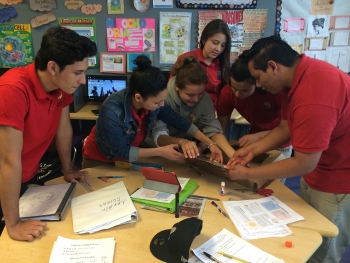 The LAYC Career Academy builds a solar oven from a pizza oven.