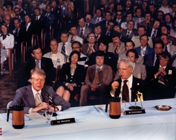 President Carter and Secretary Schlesinger at Oak Ridge National Lab