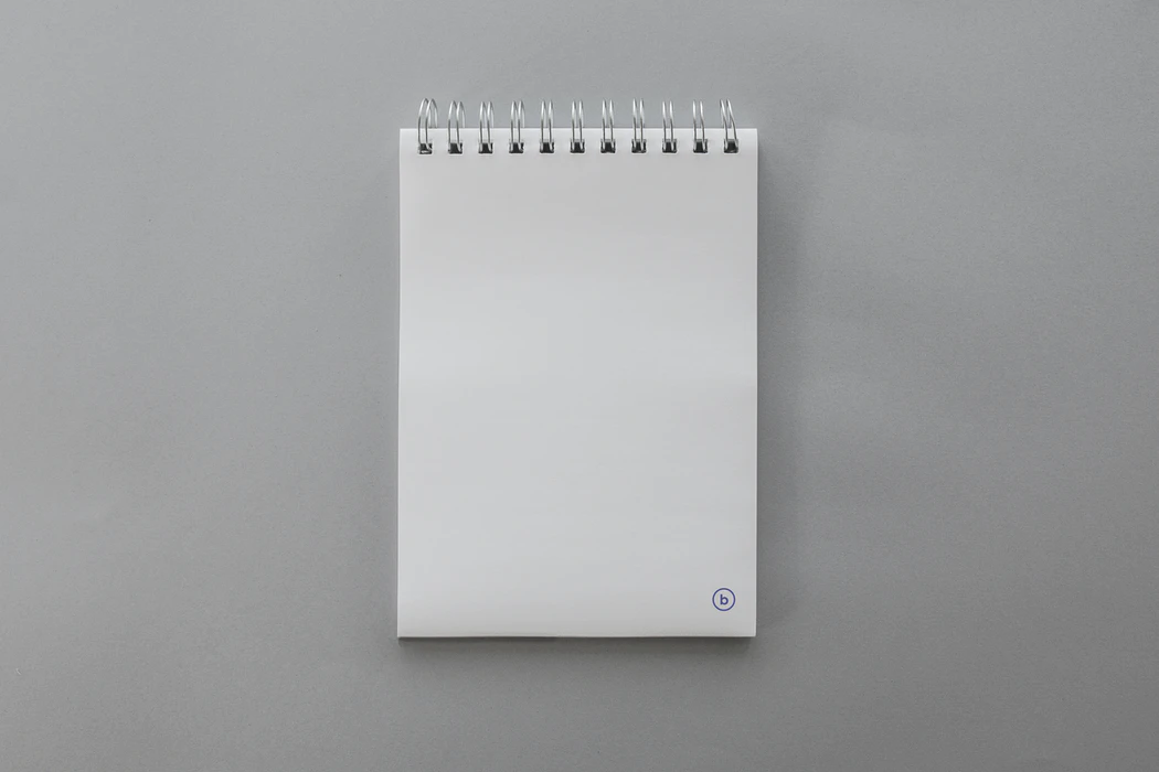 image of notebook in black and white