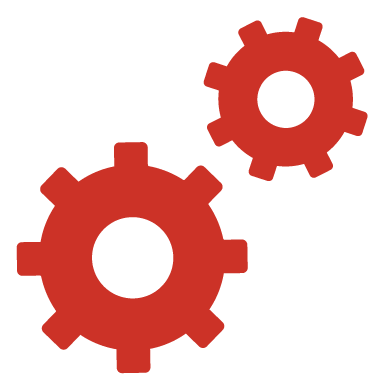 Graphic of gears representing key activities.