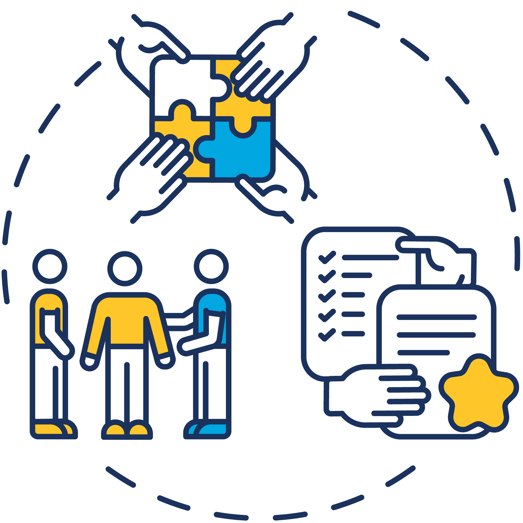 Illustration of hands-on learning.