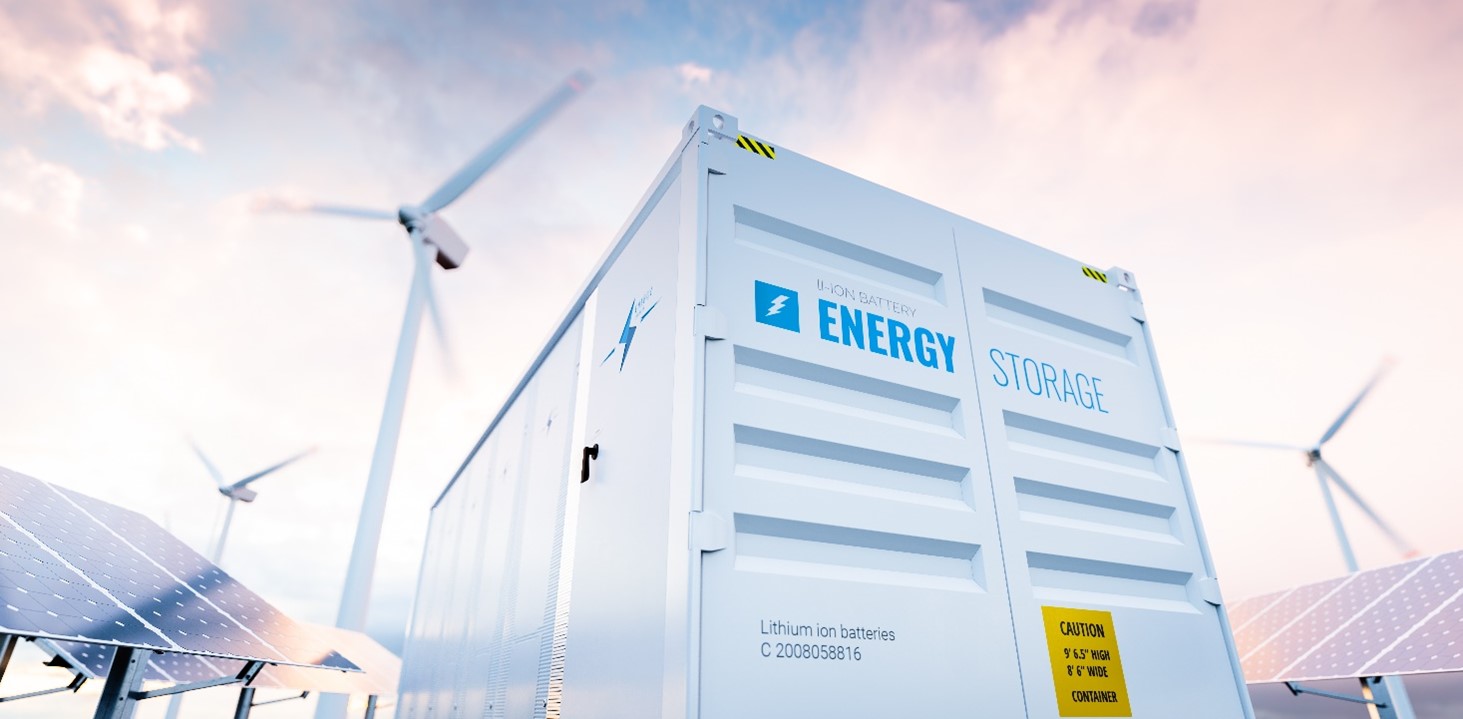 Energy storage tanks and windmills.