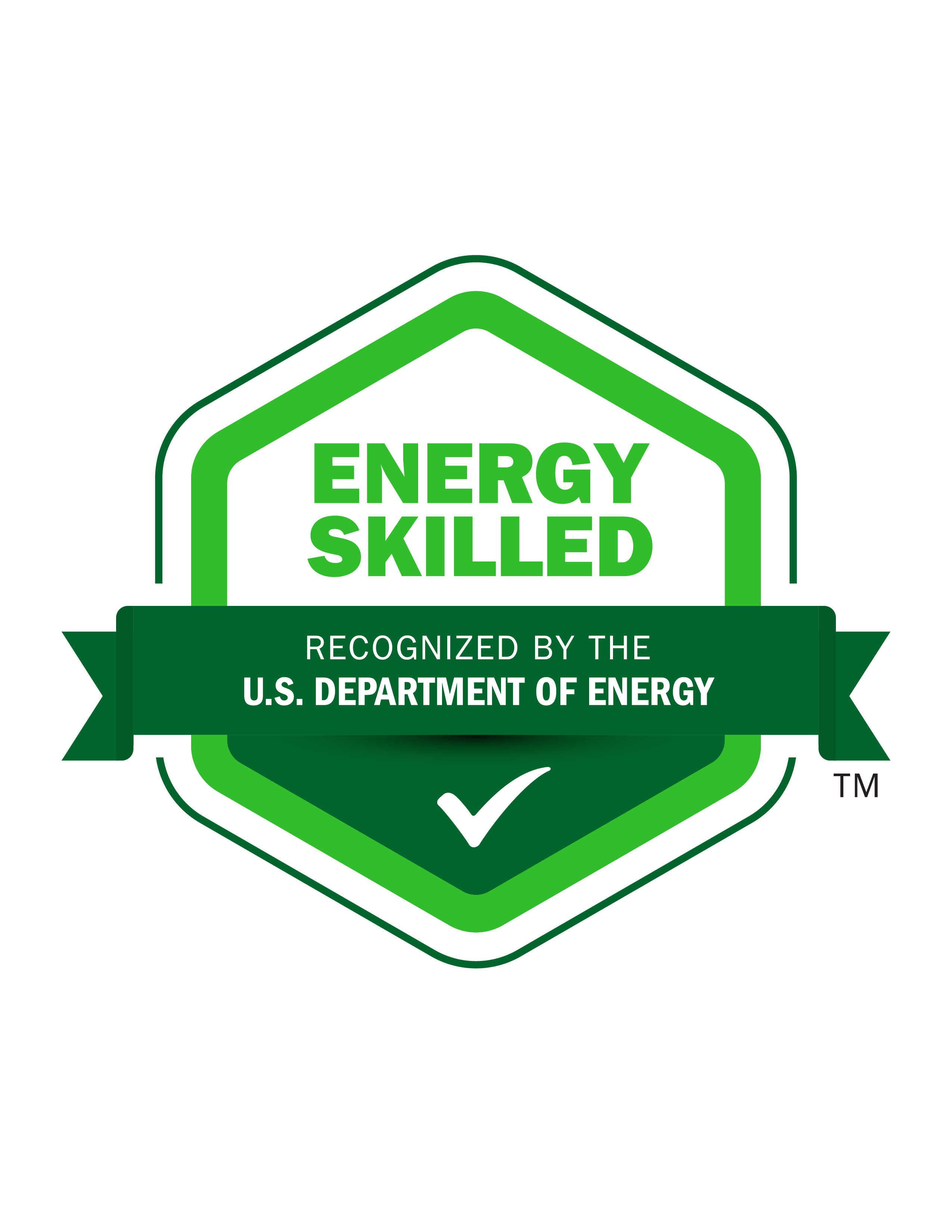 Wordmark that says Energy Skilled and recognized by the U.S. Department of Energy.