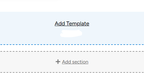 Visual of adding a template link