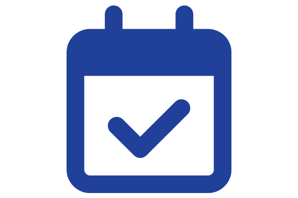 calendar icon with checkmark