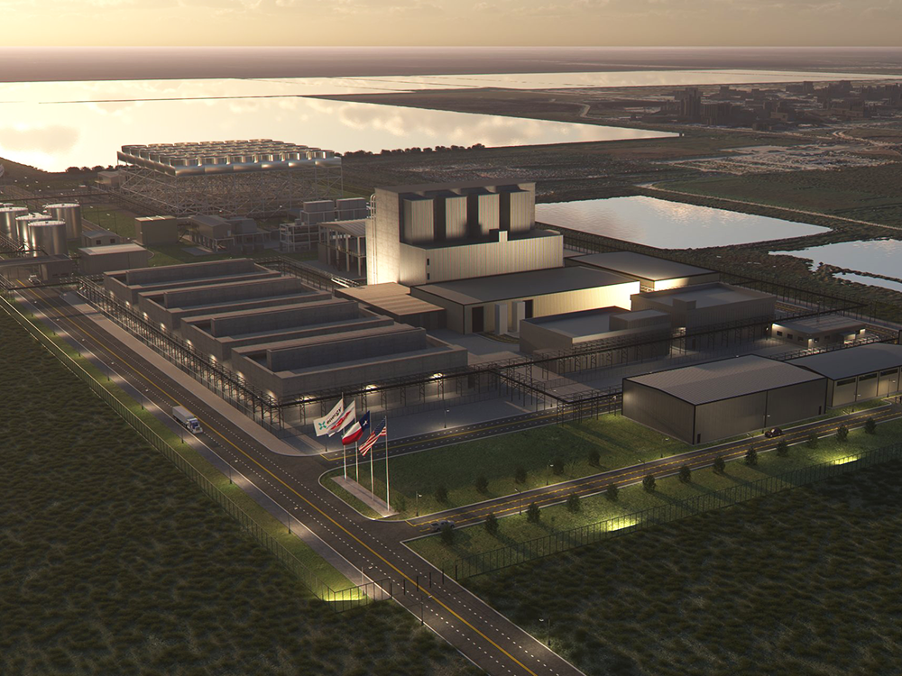 Rendering of the Dow plant in Seadrift, Texas, featuring Xe-100 SMR reactors