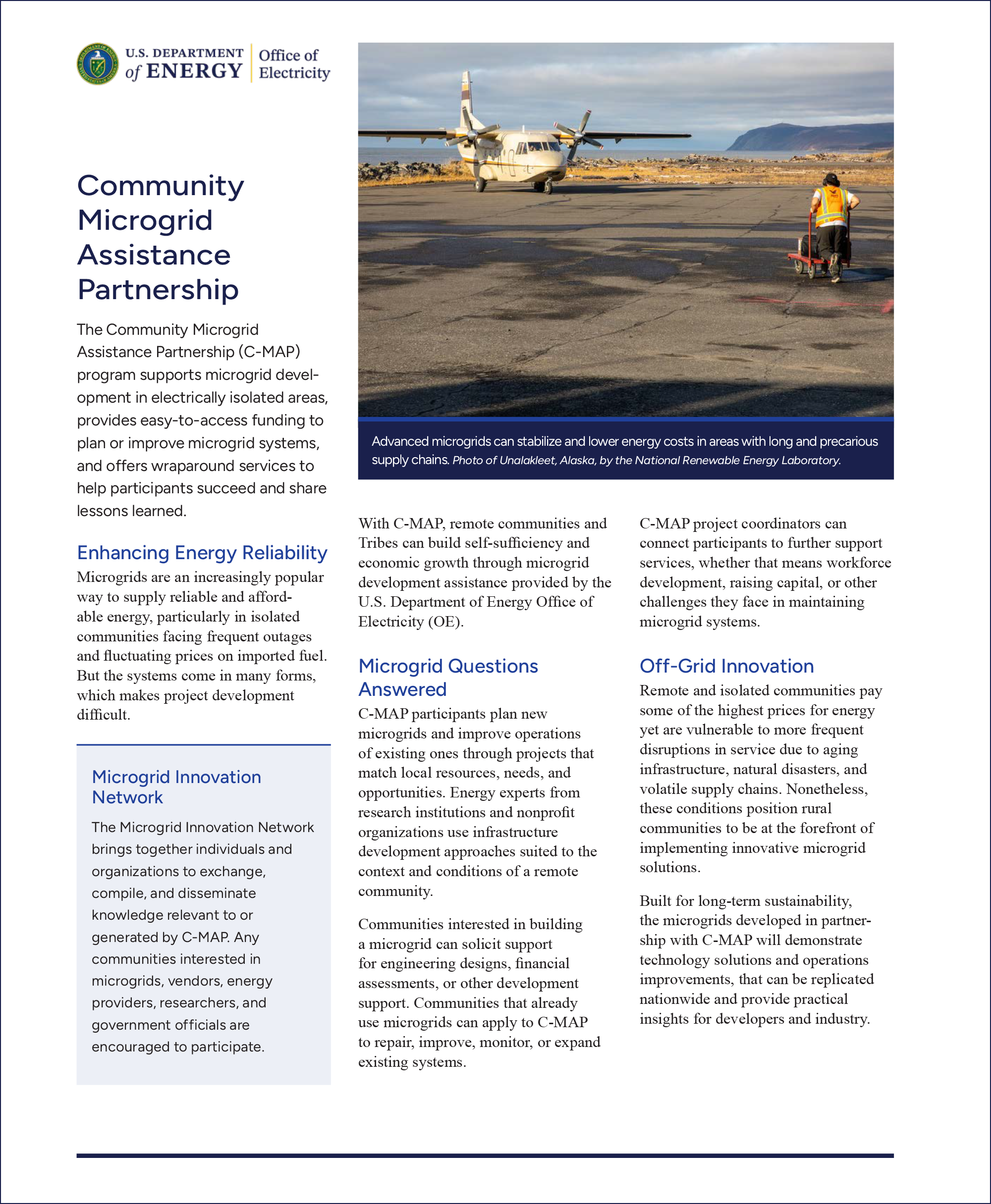 Community Microgrid Assistance Partnership Fact Sheet