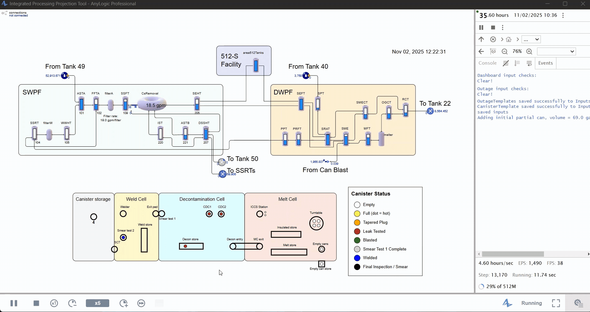 Moving visual of a technology tool used at the Savannah River Site