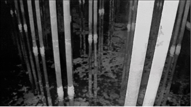 Moving image of the inside of a tank at the Savannah River Site