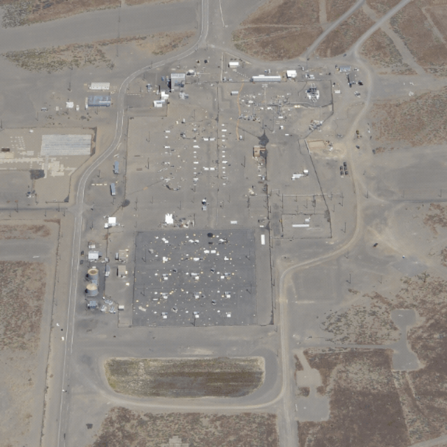 Rotating set of images of before and after construction at the Hanford Site