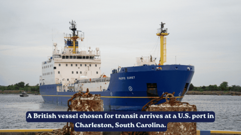 Rotating set of images of a fuel shipment being delivered and unloaded from a boat