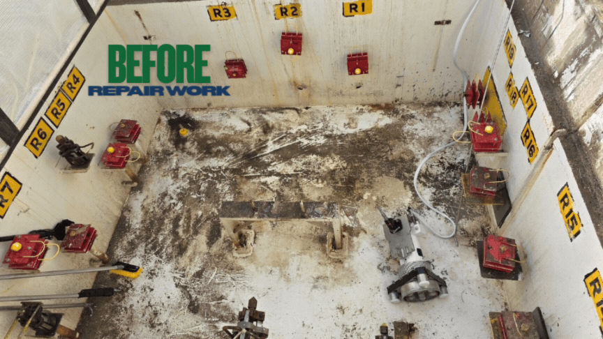 Before and after of repair work at the Hanford Site 