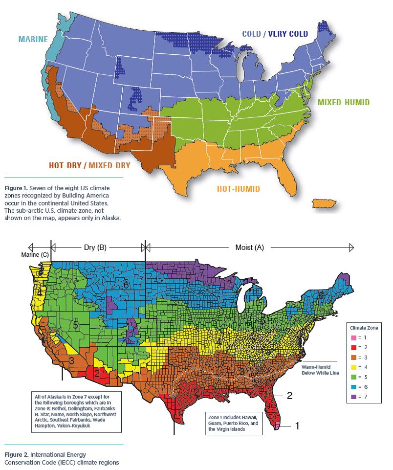 regional climate zone temperatures to identify the needed cooling capacity