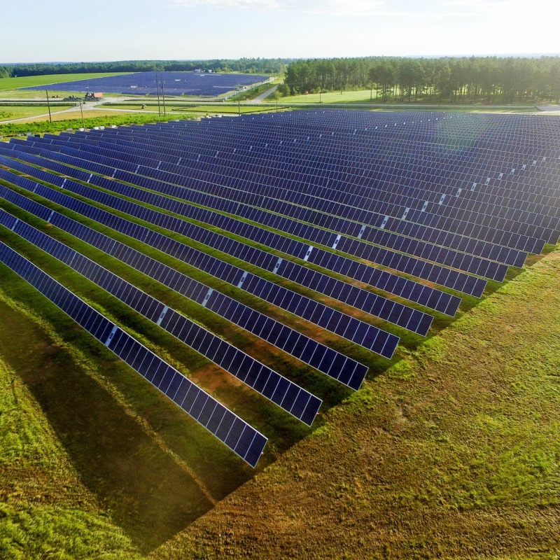 A 2.2 MW sub-array at the Old Midville solar project in Millen, Georgia