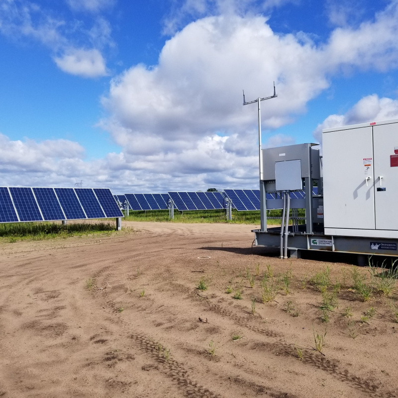 An inverter on a 100 MW solar site. 