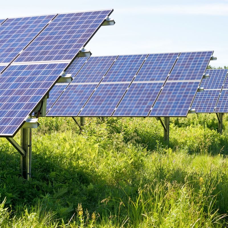 A community solar photovoltaic farm in Maine