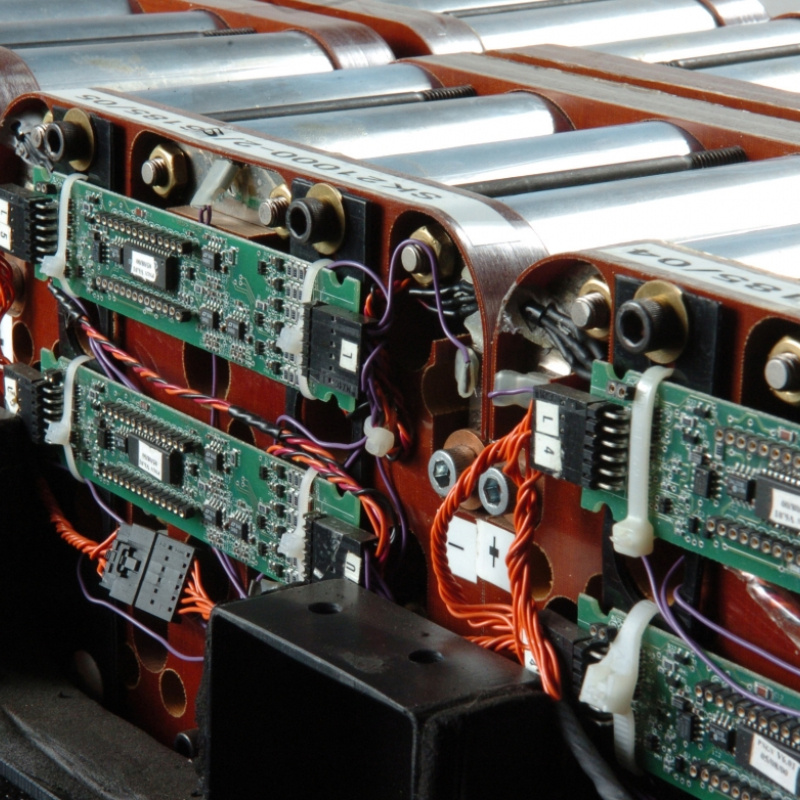 Close up of exposed circuitry boards.