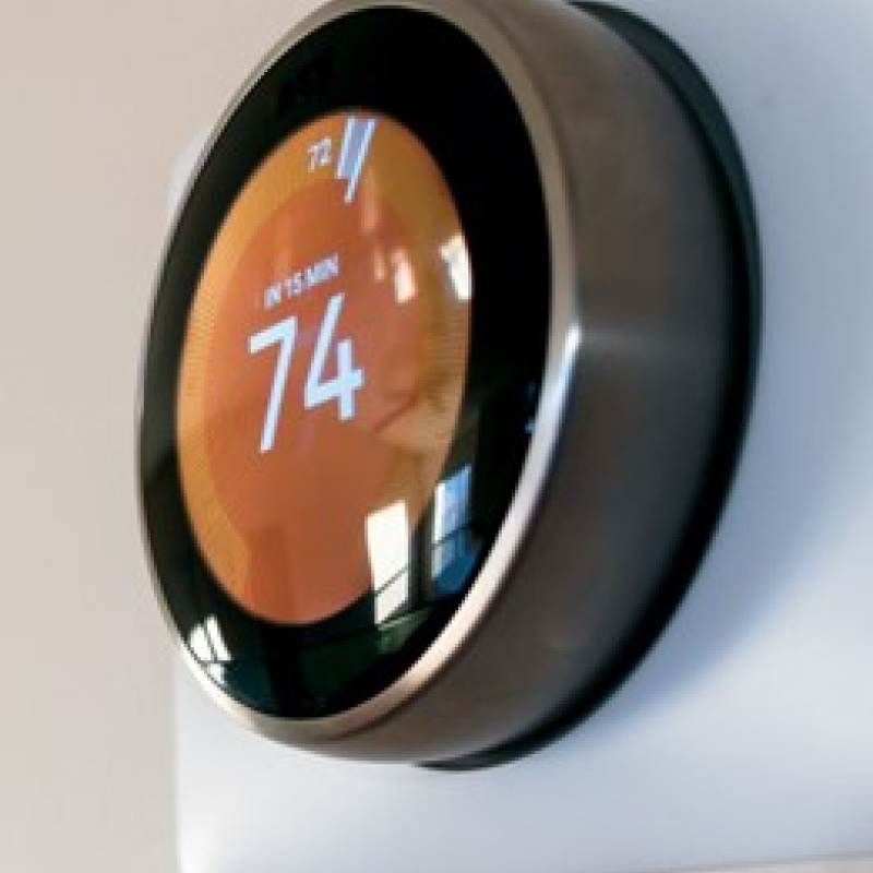 Smart Thermostat on wall