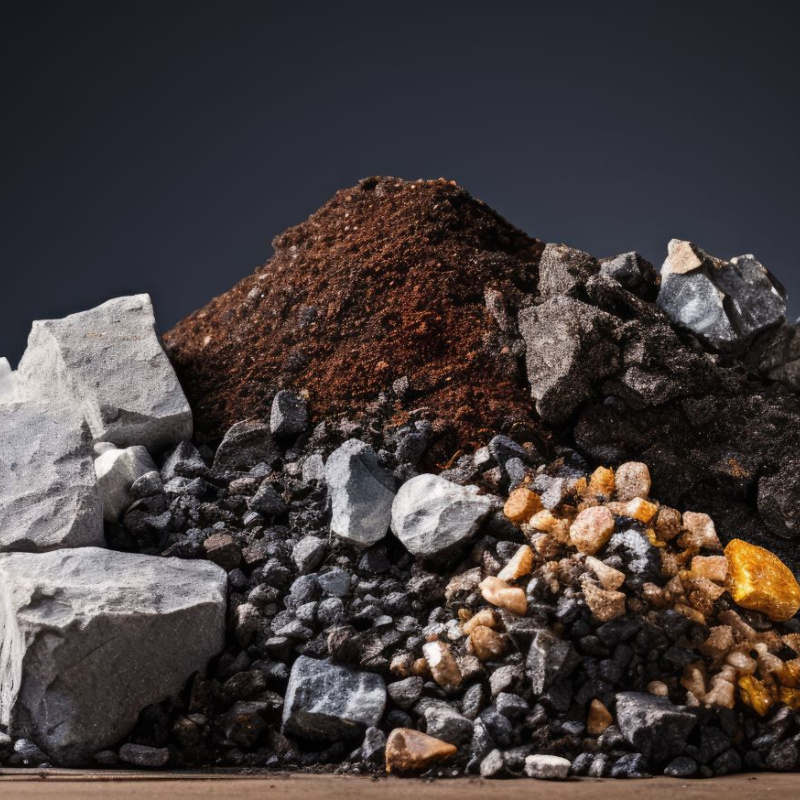 A pile of minerals