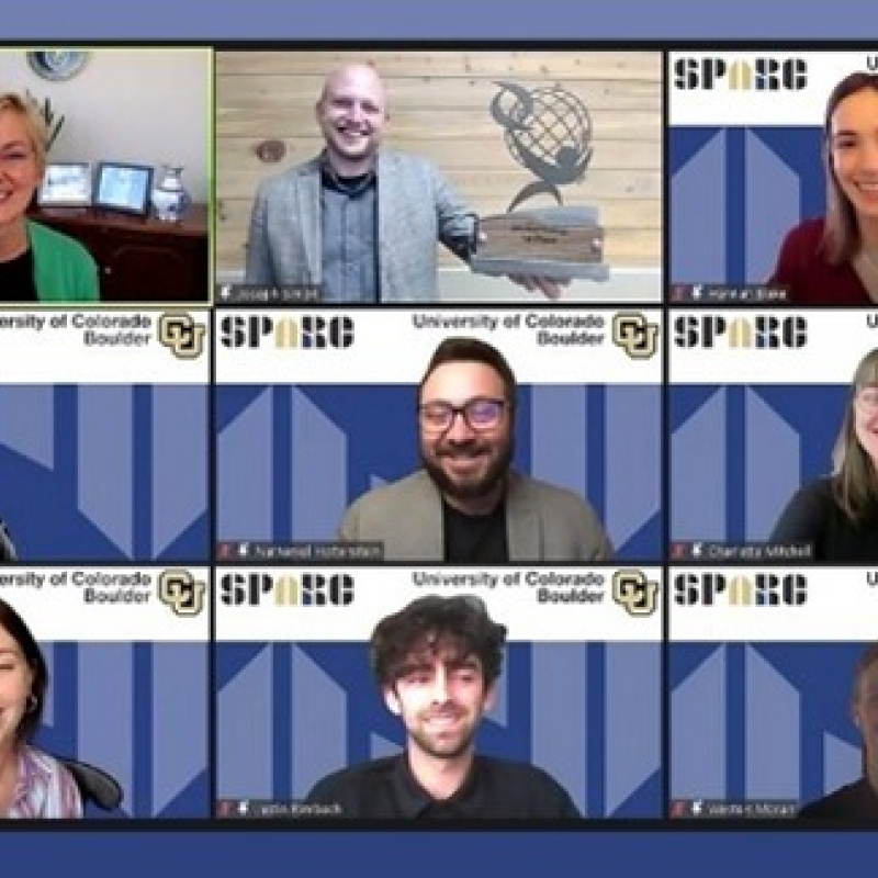 Screenshot of several Build Challenge team members in a virtual meeting.