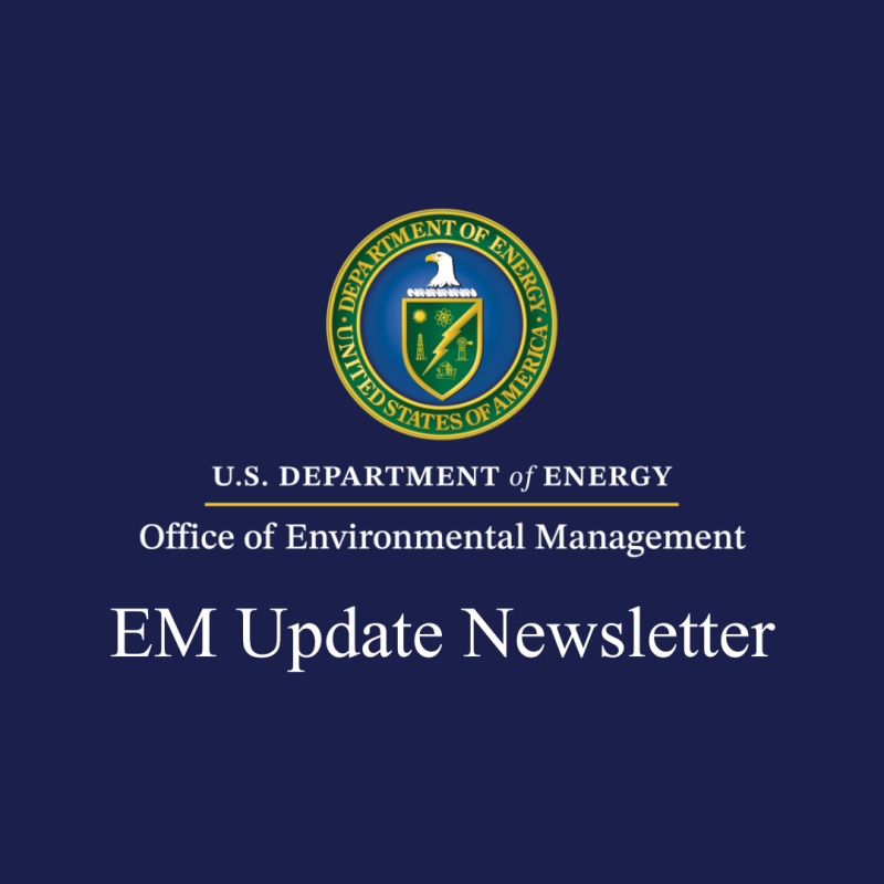 EM logo with EM Update Newsletter 