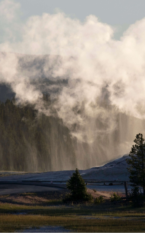 Yellowstone geyser landscape