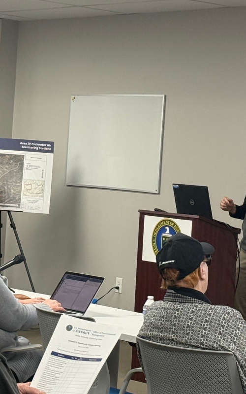 Josh Mengers and Luke Hill present at meeting