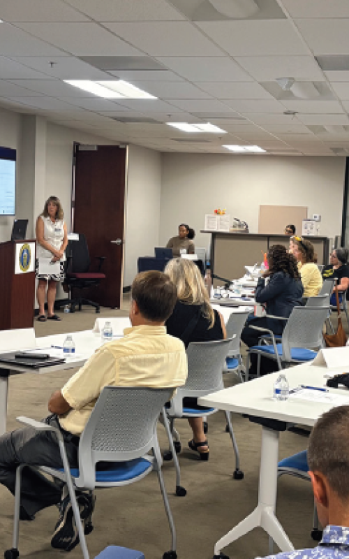 Josh Mengers presents during CONNECT meeting