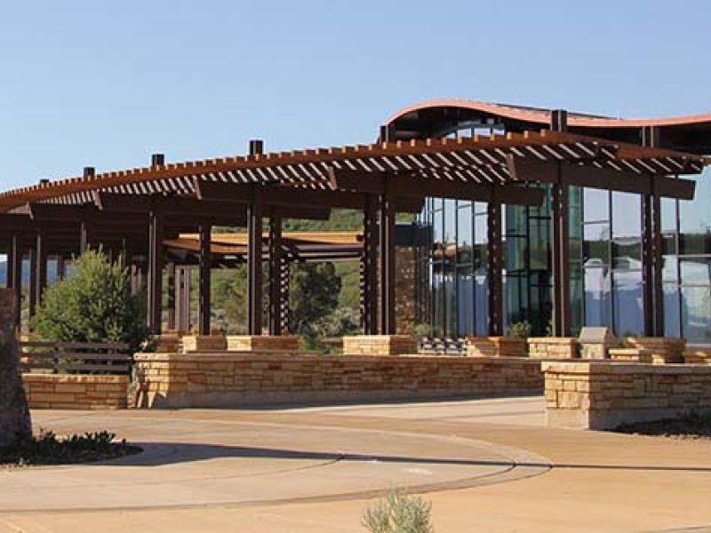 The front of the Mesa Verde National Park museum.