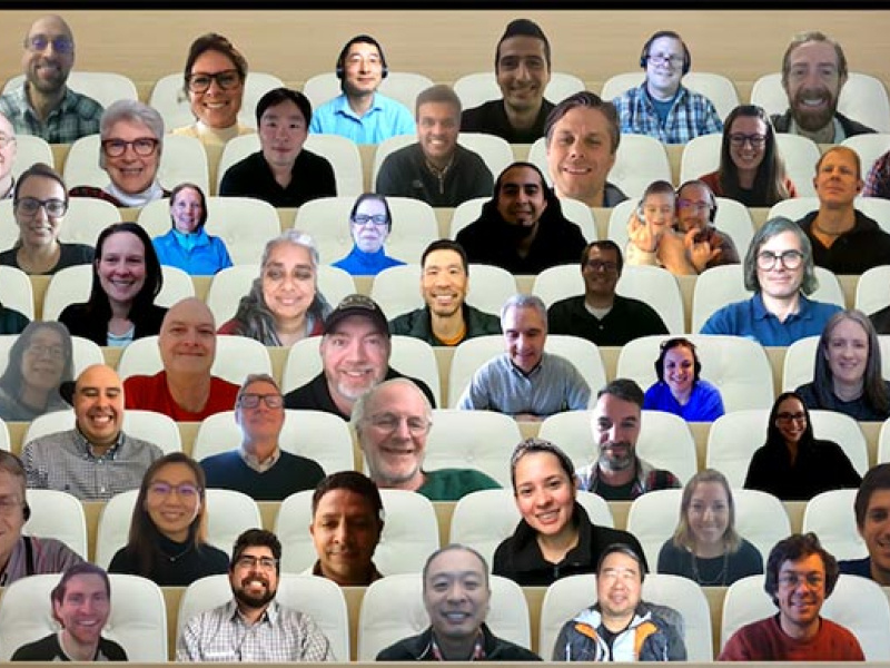 Image showes a group picture of the Energy I-Corps Cohort 12 participants in a virtual setting.