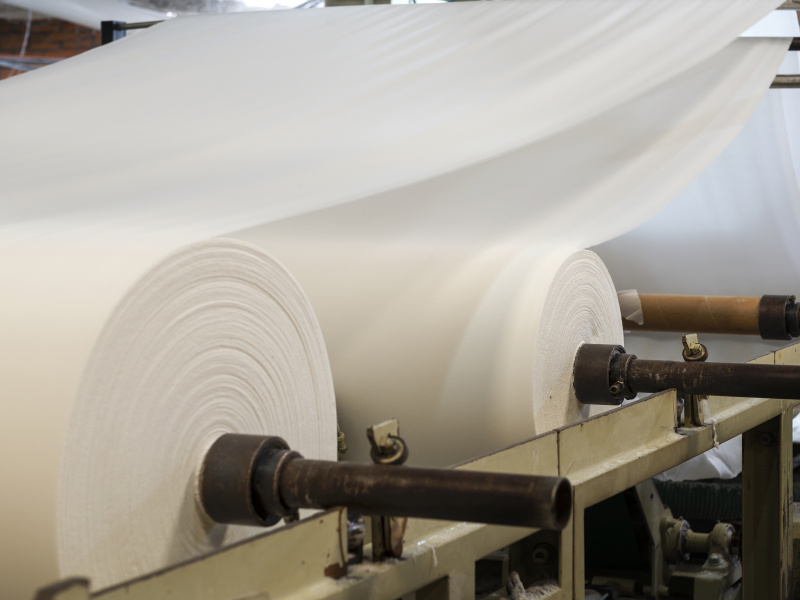 Paper rolls in a papermill