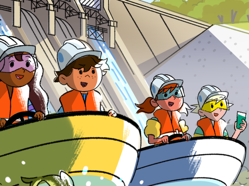 Characters from the Spark Squad Hydropower comic book