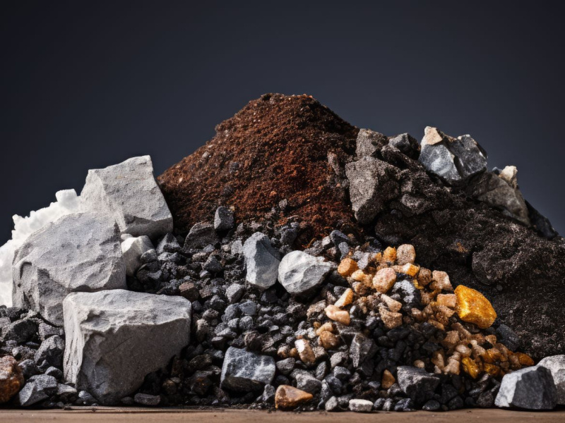 A pile of minerals