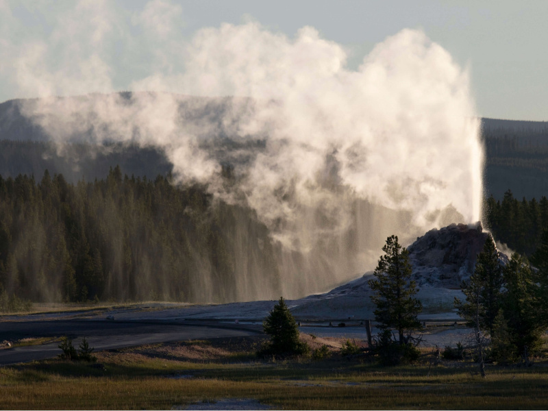 Yellowstone geyser landscape