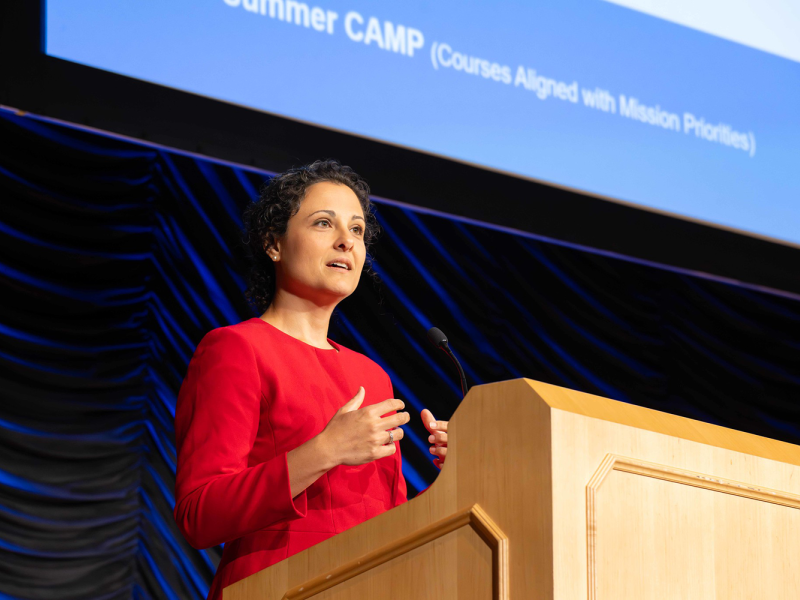FEMP Director Mary Sotos welcomes attendees of the 2025 FEMP Summer CAMP