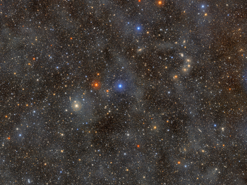 This field of stars in the constellation Lupus showcases the unprecedented view that NSF–DOE Vera C. Rubin Observatory gives us. Equipped with the LSST Camera, Rubin combines a wide view of the sky with the ability to detect extremely faint objects.