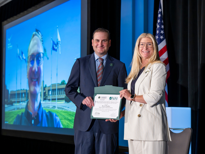 Dr. Scott Whalen is presented the NAI/OTC Innovator of the Year Award